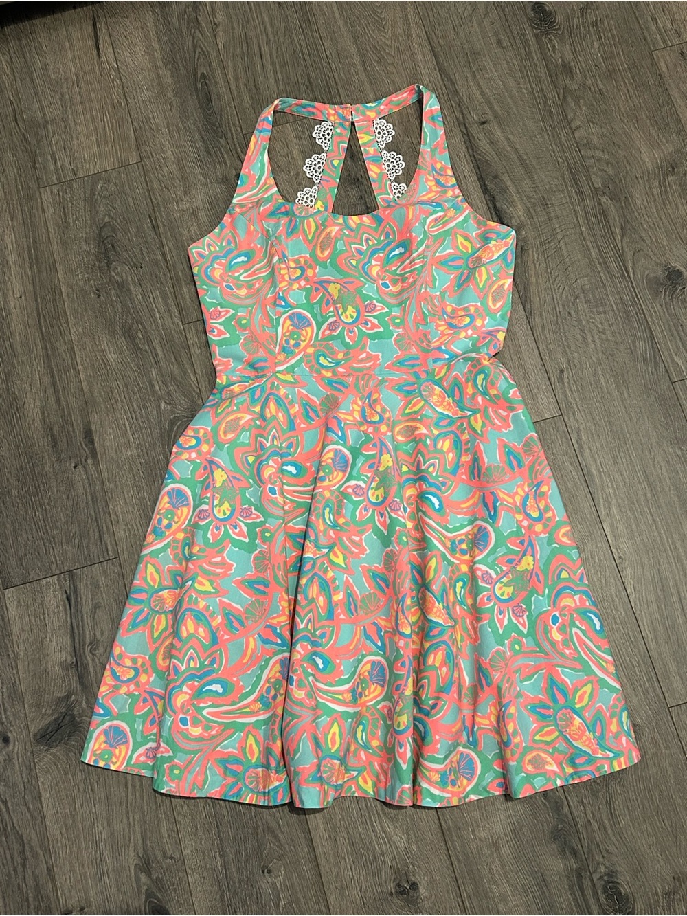 Lilly Pulitzer Florescent Paisley Halter Dress